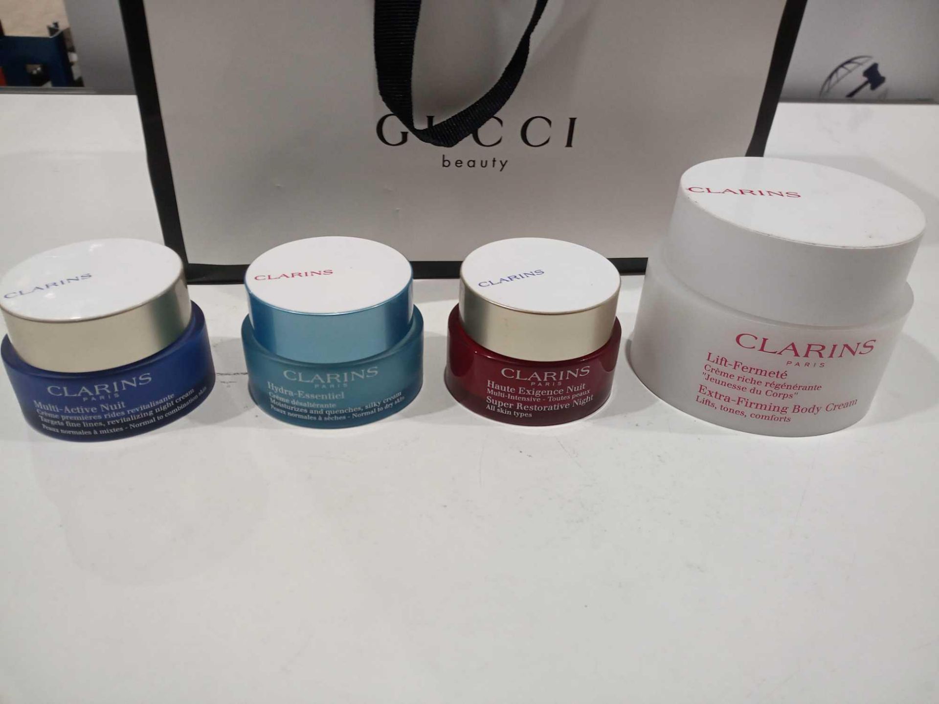 RRP £180 Gucci Gift Bag To Contain Large Assortment Of Clarins Paris Beauty Products To Include Mult - Image 2 of 2