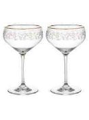 RRP £150 Lot To Contain 5 Boxed John Lewis Croft Collection Swan Set Of 2 Coupe 380Ml Glasses