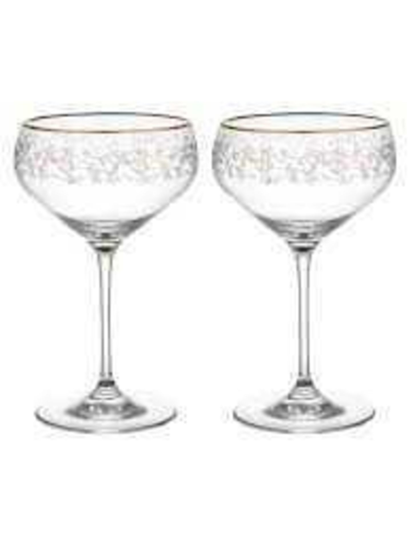 RRP £150 Lot To Contain 5 Boxed John Lewis Croft Collection Swan Set Of 2 Coupe 380Ml Glasses