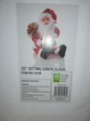 RRP £150 Lot To Contain 5 Boxed 22-Inch Sitting Santa Claus
