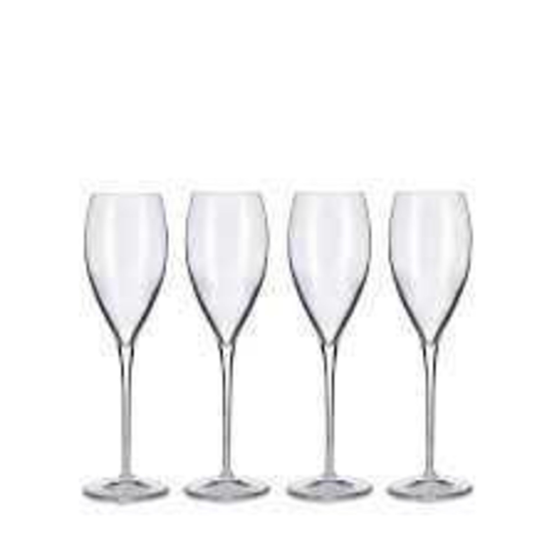 RRP £120 Lot To Contain 4 Boxed Jasper Conran Set Of 4 Davenport Crystal Glass Champagne Flutes