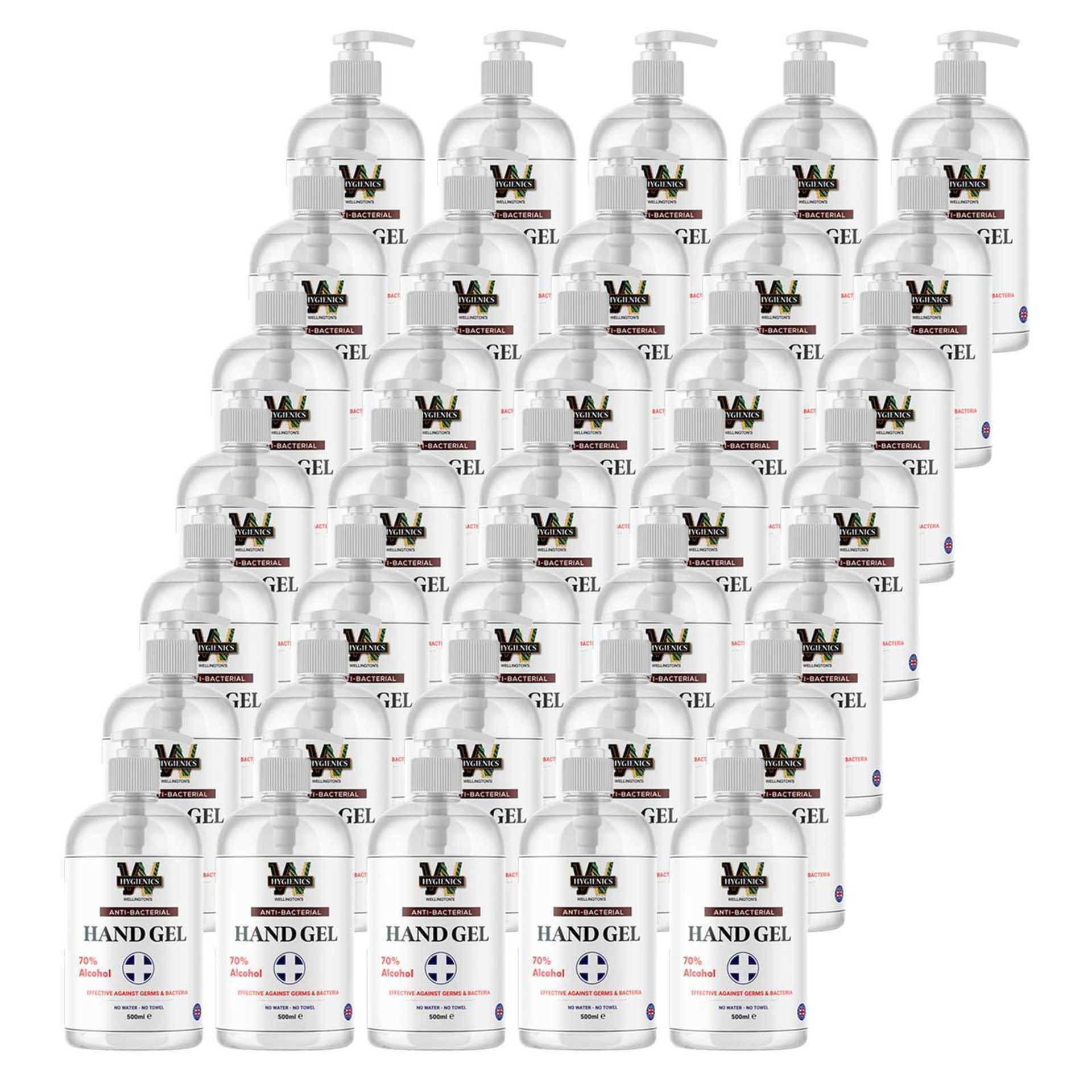 RRP £120 Lot To Contain X35 Wellington's 500Ml Hand Sanitizer Gel