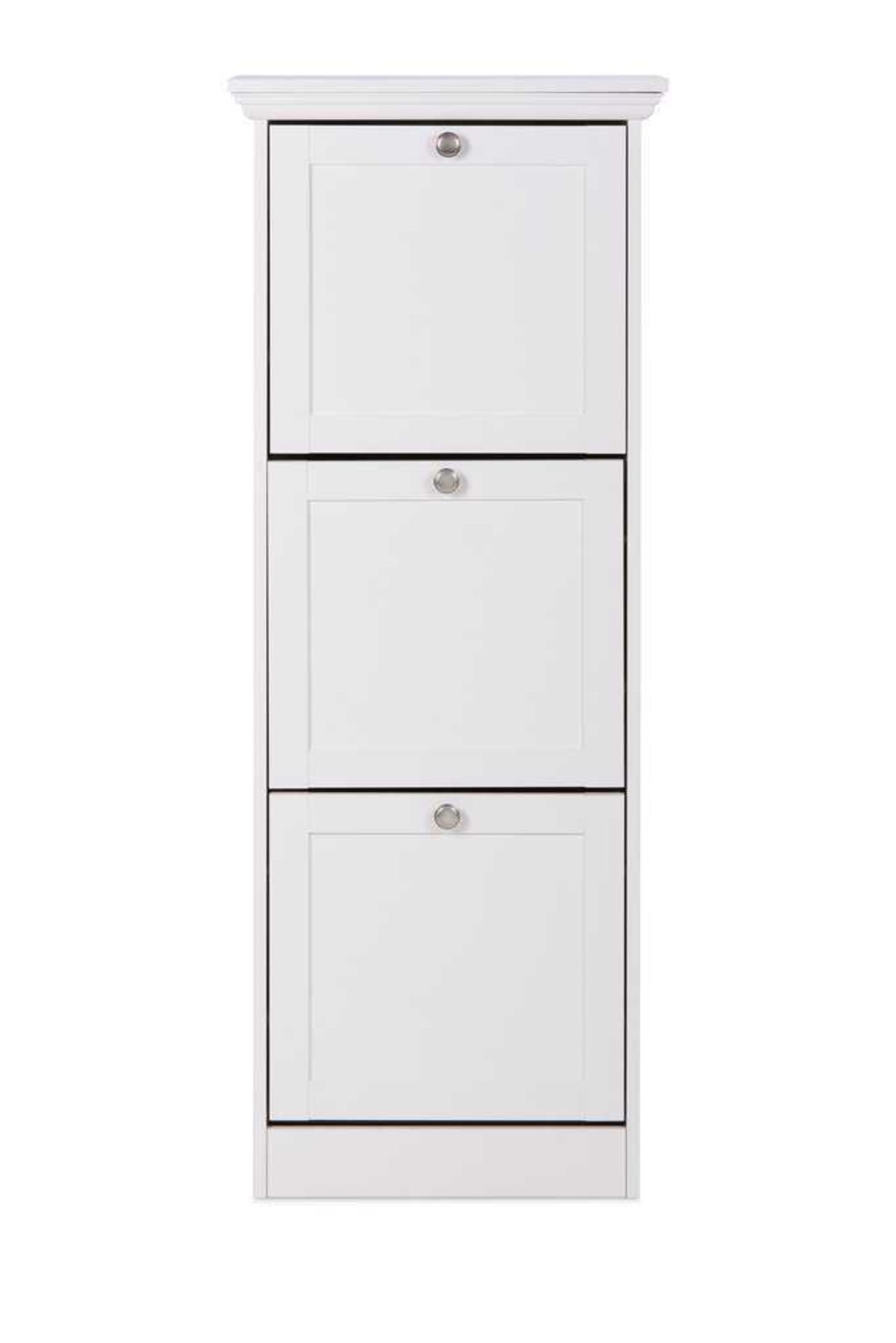 RRP £120. Boxed Shuhkipper Landwood 3 Chest Of Drawers Unit.