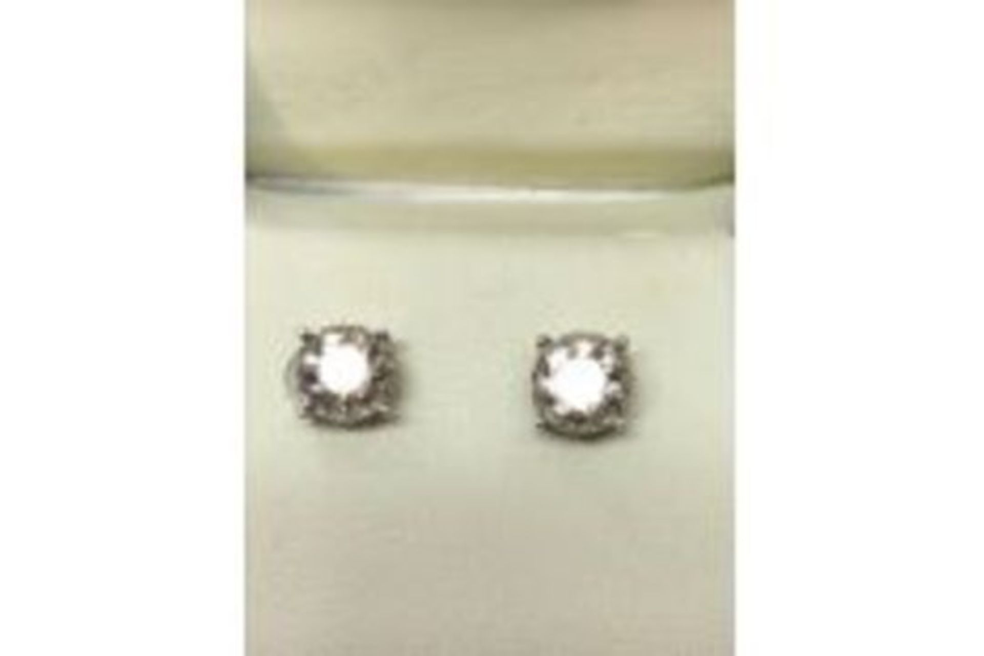 RRP £8,950 18 Carat White Gold Solitaire Diamond Solitaire Earrings, Total Stone Weight 2.06Ct, K