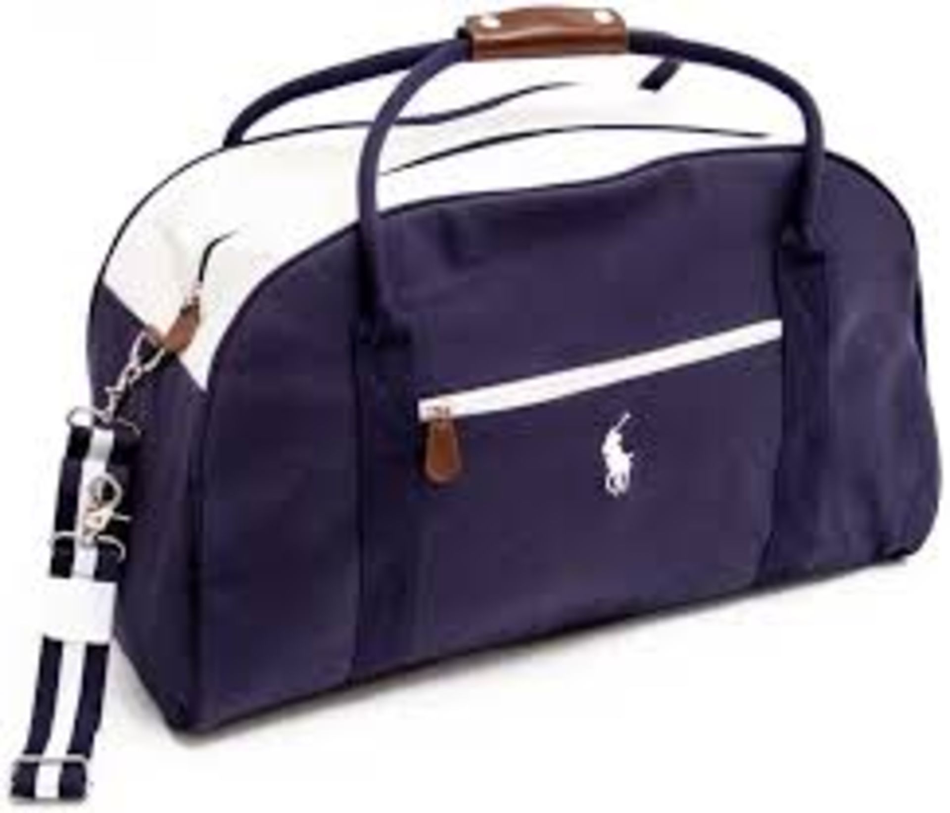 RRP £100 Ralph Lauren Large Dark Navy Blue With White trim, Holdall, Gym, Travel, Weekend, Duffle Le