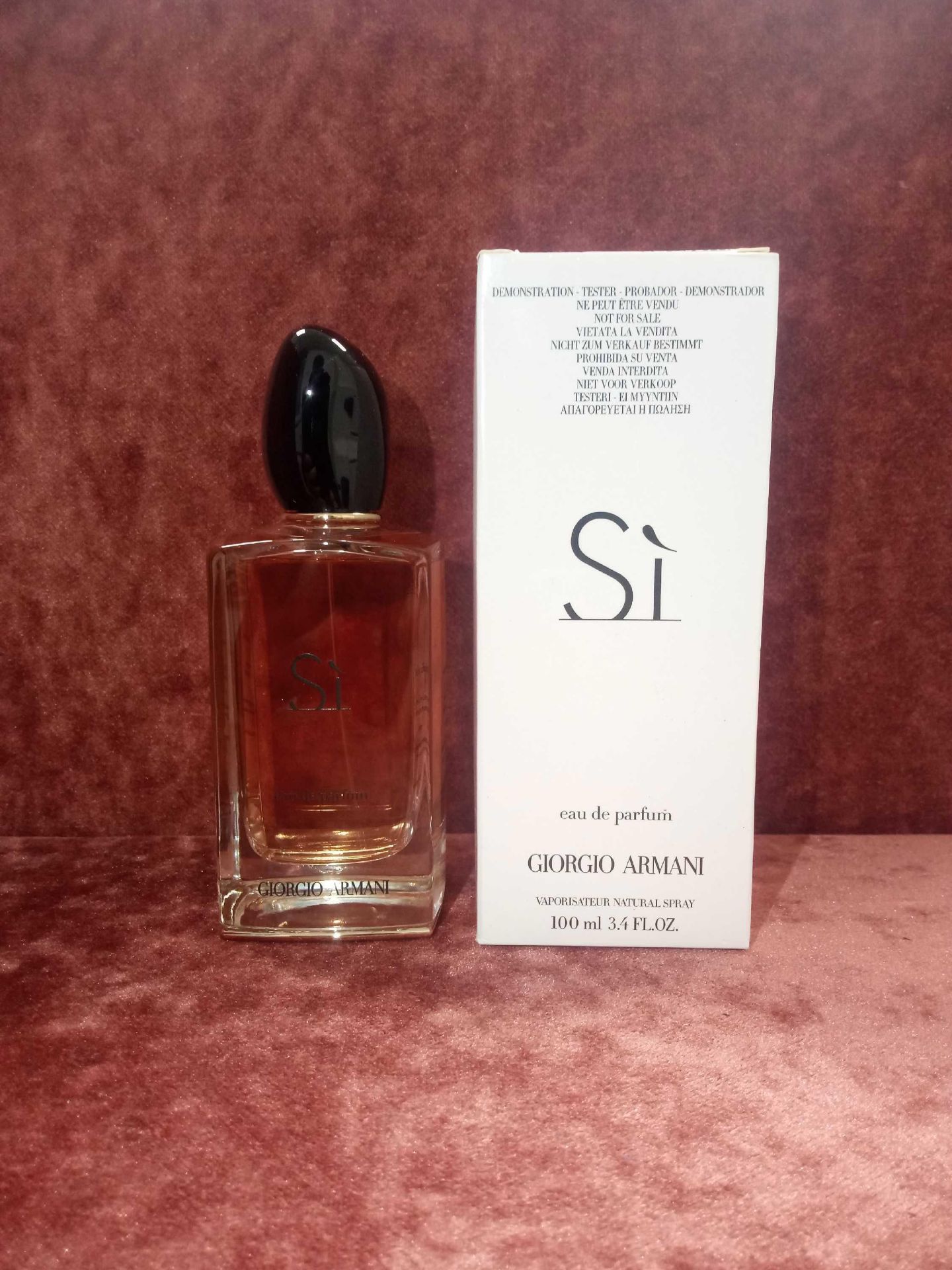 RRP £80 Boxed Unused Ex-Display Tester Bottle Of Giorgio Armani Si Edp 100Ml Natural Spray Vaporisat