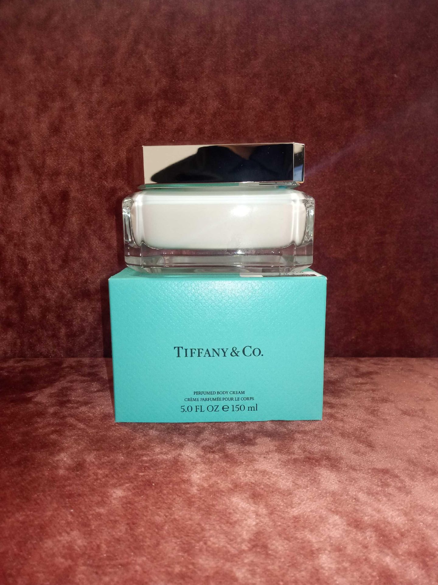 RRP £65 Boxed Unused Ex-Display Tester Tub Of Tiffany & Co. Perfumed Body Cream 150Ml