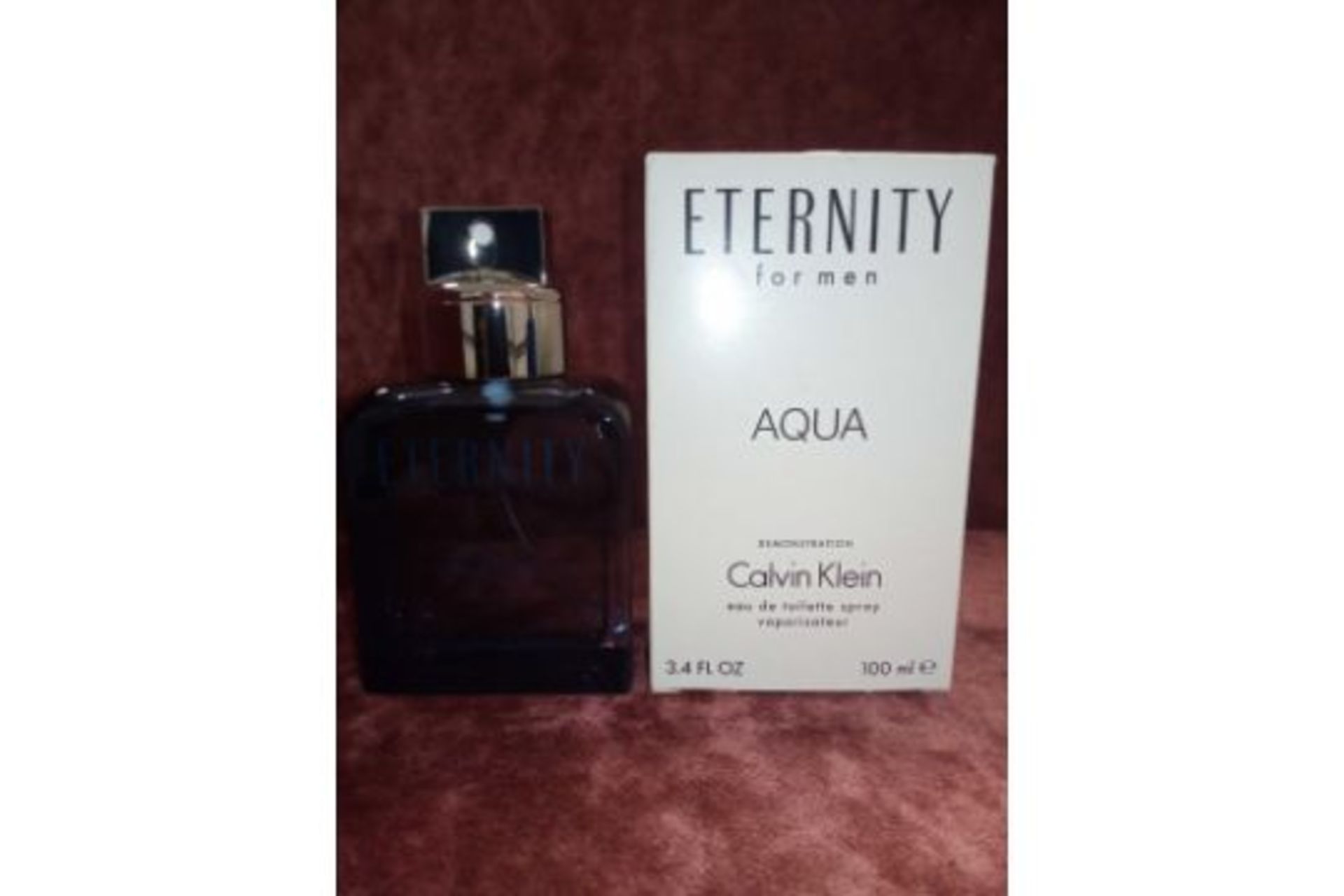 RRP £30 Boxed Unused Ex-Display Tester Bottle Of Calvin Klein Eternity For Men 100Ml Aqua Edt Natura