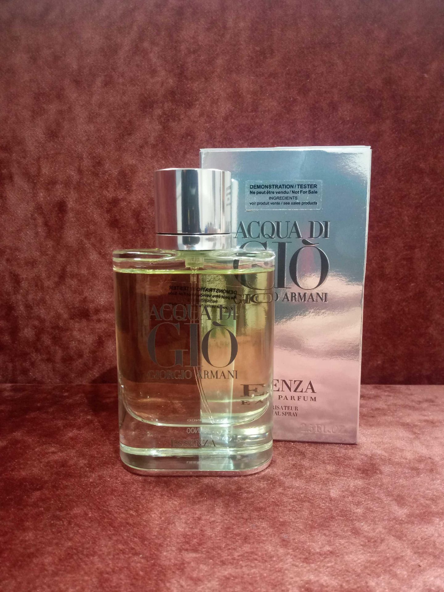 RRP £80 Boxed Unused Ex-Display Tester Bottle Of Acqua Di Gio Giorgio Armani Essenza Eau De Parfum 7