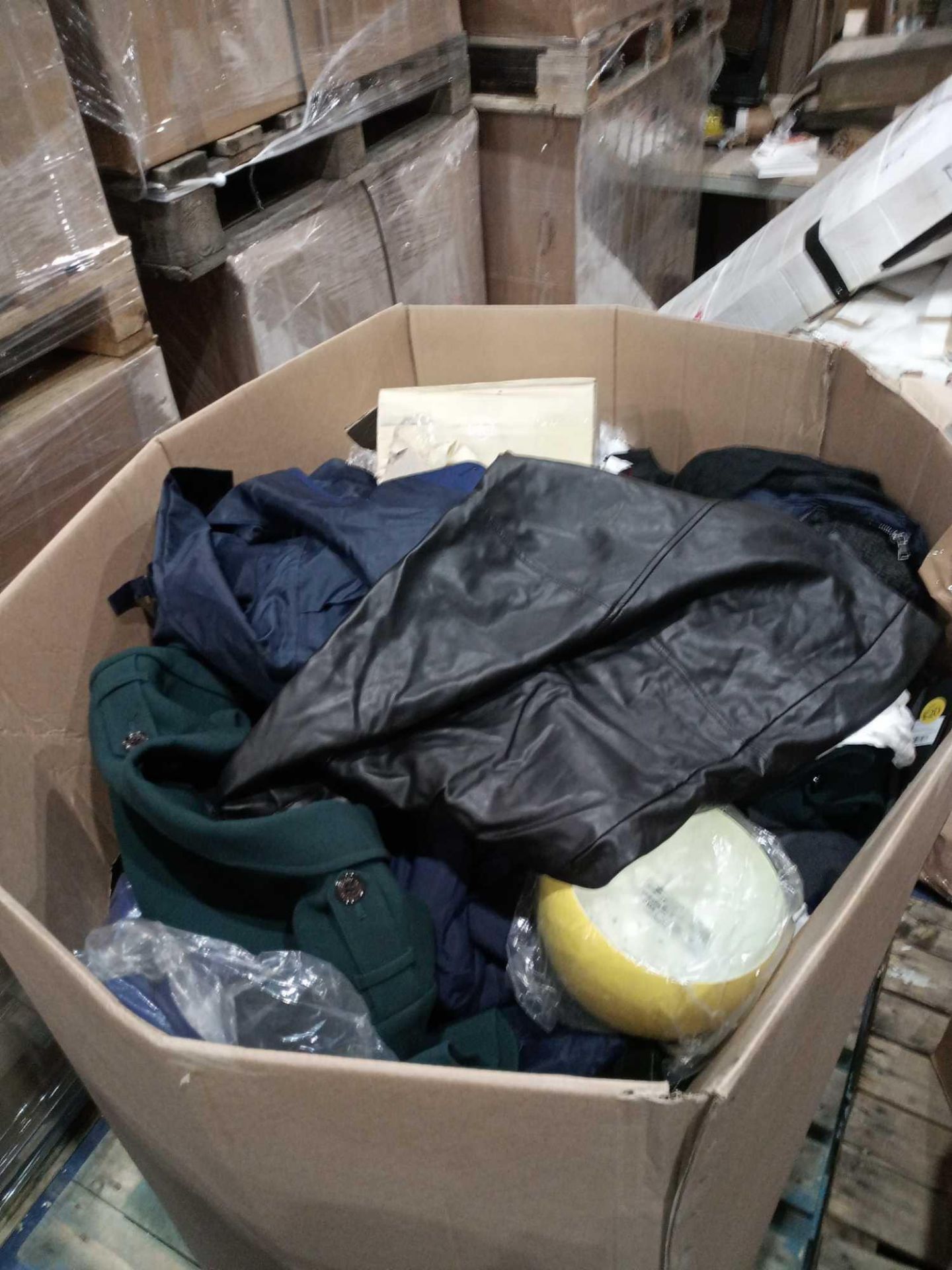 Pallet To Contain Assorted Clothing Items Including Jackets, Dresses, Skirts And More.