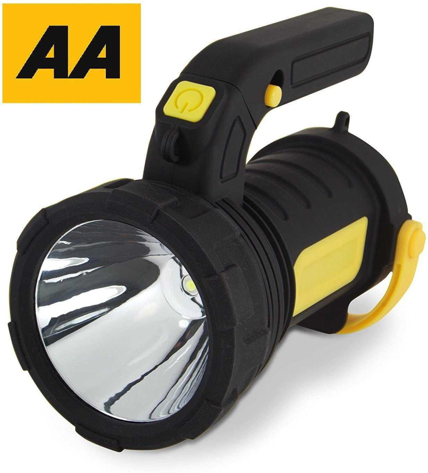 RRP £220 Lot To Contain 12 Boxed Aa Car Essential Rechargeable Led Spotlight With Pistol Grip Handle