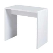 RRP £270. Boxed Glacier Rectangular Table In White High Gloss
