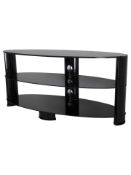 RRP £170. Boxed Oval 1200 Black Tv Stand