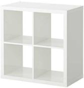 RRP £100. Boxed Regal Weiss Kallax Unit