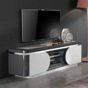 RRP £450. Boxed Clarus Tv Unit In White High Gloss