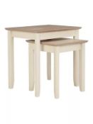 RRP £150. Nest Of 2 Lamp Tables (Oak)