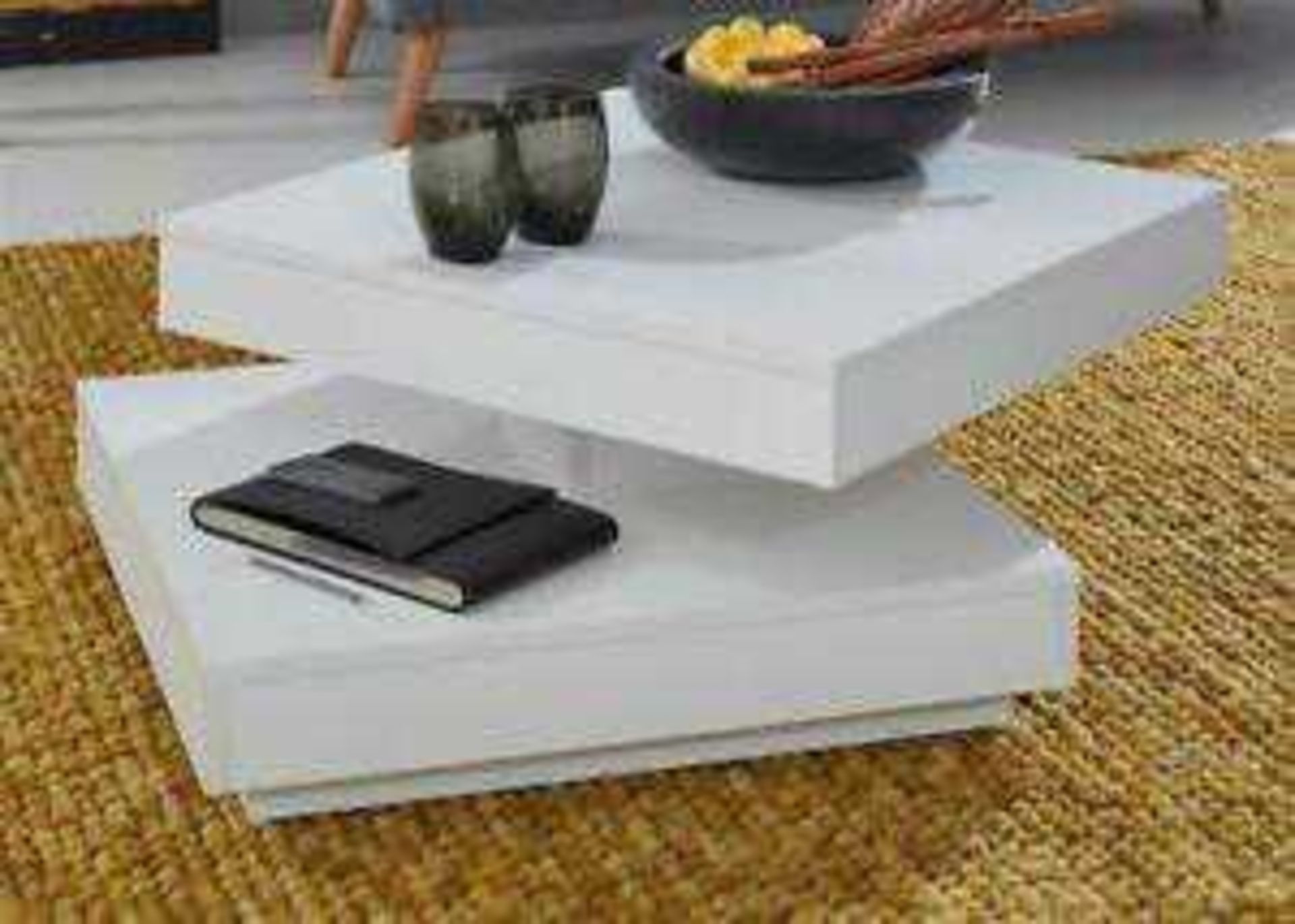 RRP £120. White 2 Tier Coffee Table