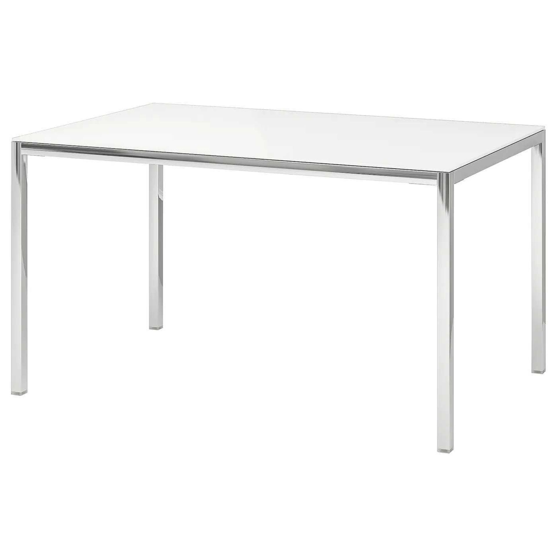 RRP £300. Boxed Arctic Console Table Glass Top