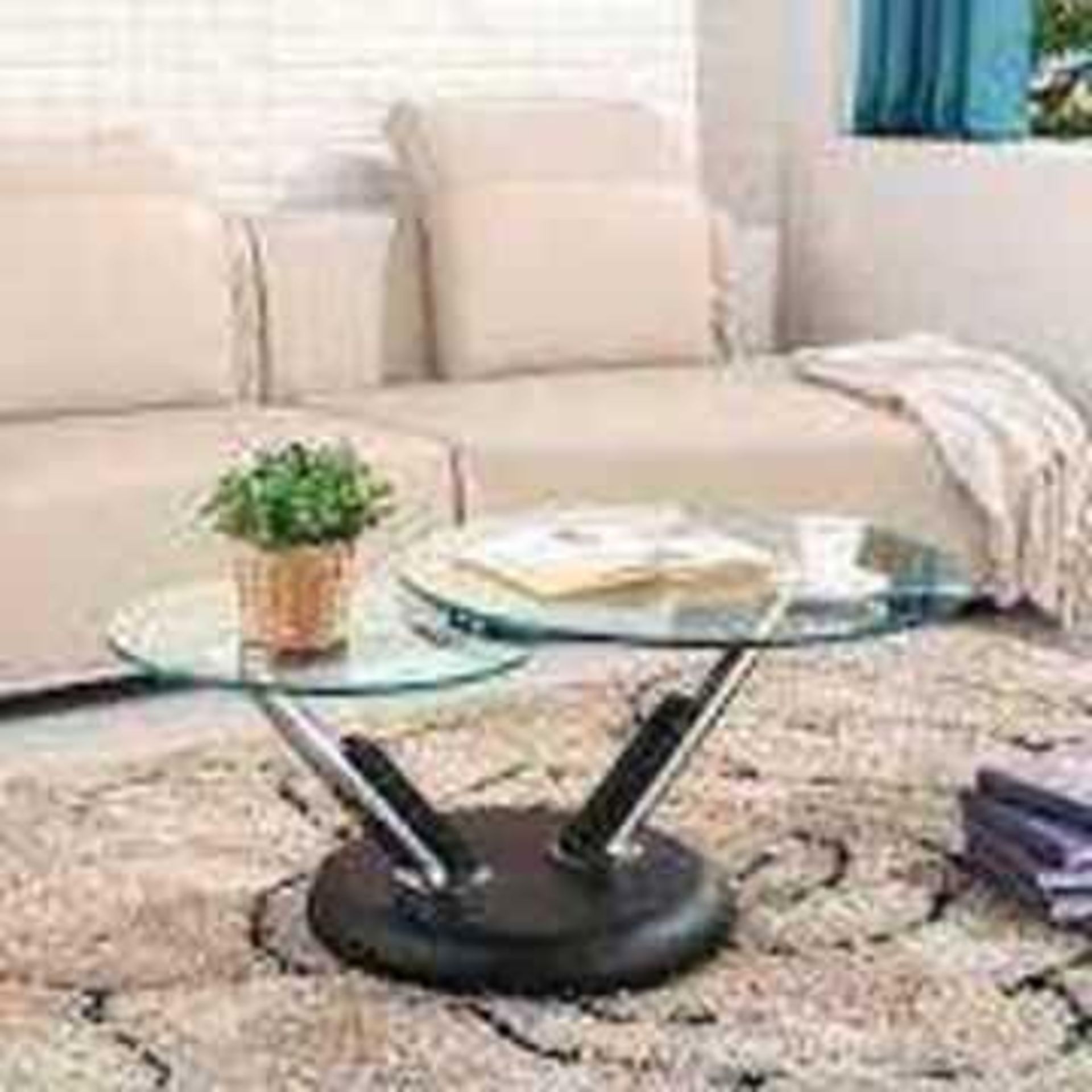 RRP £320 Boxed Tokyo Rotating Coffee Table In Black