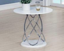 RRP £100. Boxed Satin Ravel Lamp Table