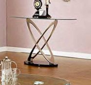 RRP £350. Boxed Picaaso 8Mm Tempered Glass Console Table