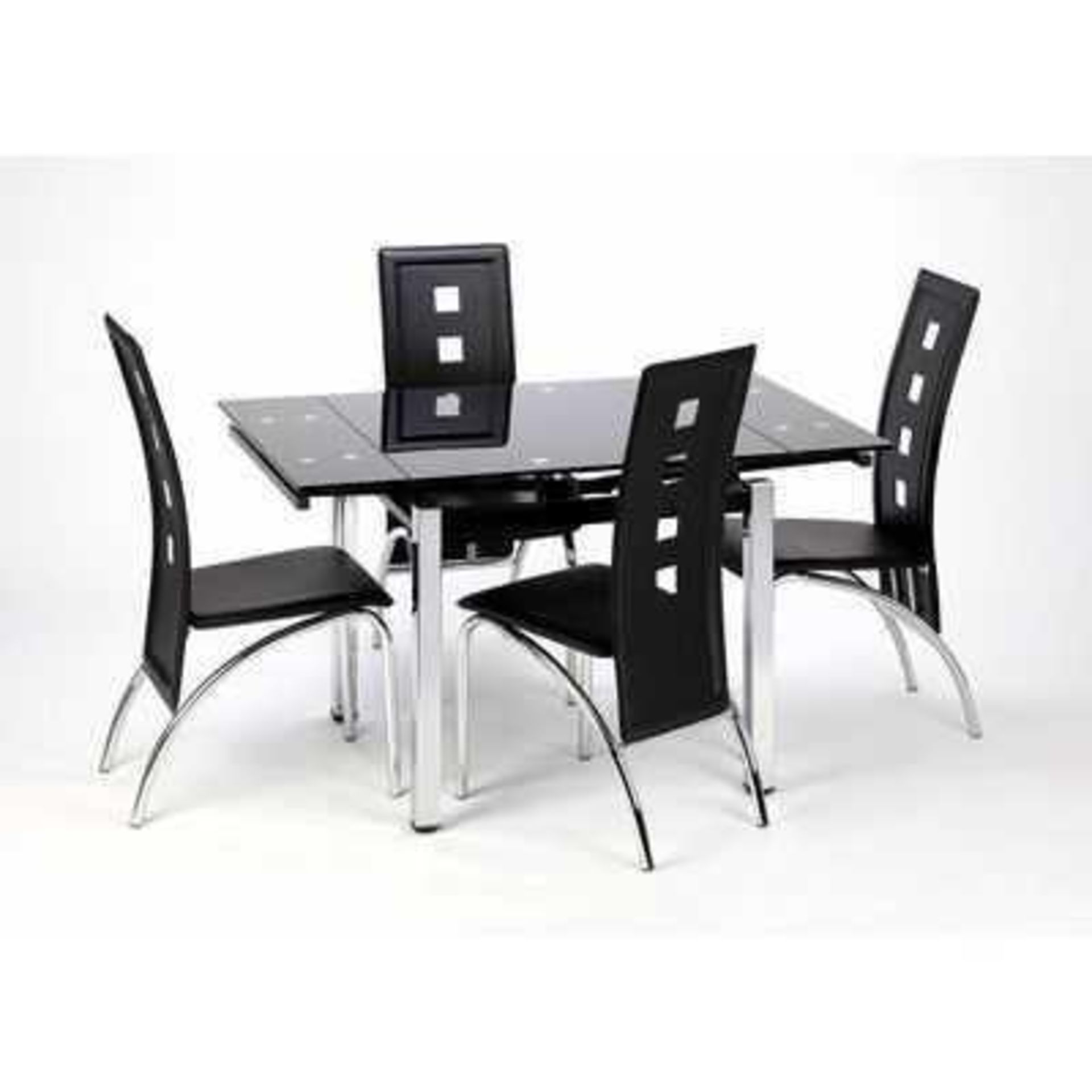 RRP £200. Boxed Black Paris Dining Table