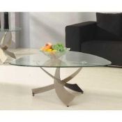 RRP £270. Boxed Mystique Glass Top Coffee Table