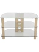 RRP £110. John Lewis Tv Stand (Up To 40") Glass/Oak