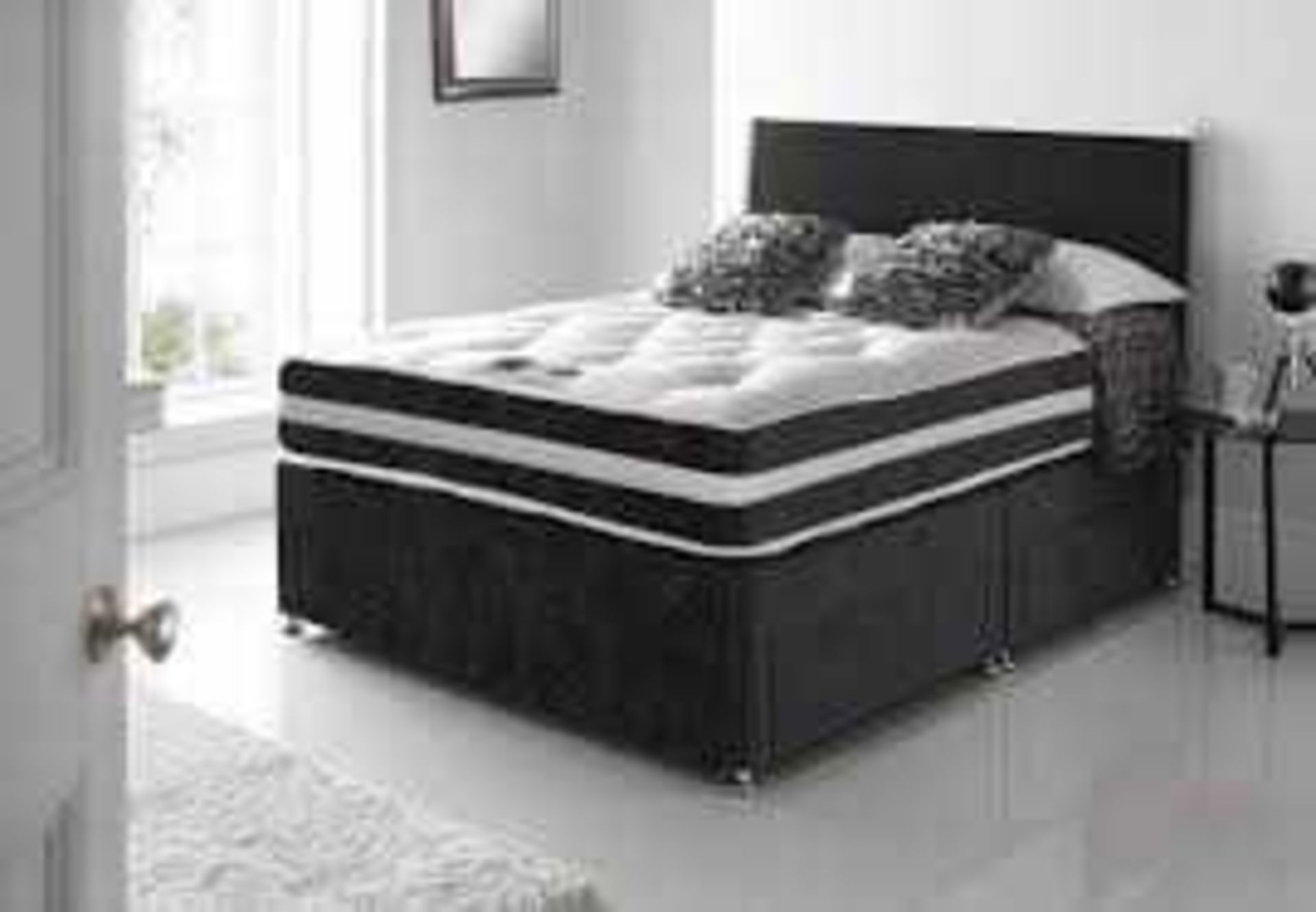 RRP £1200 Luxury Designer Dark Grey 4 Draw Divan Bed Base With