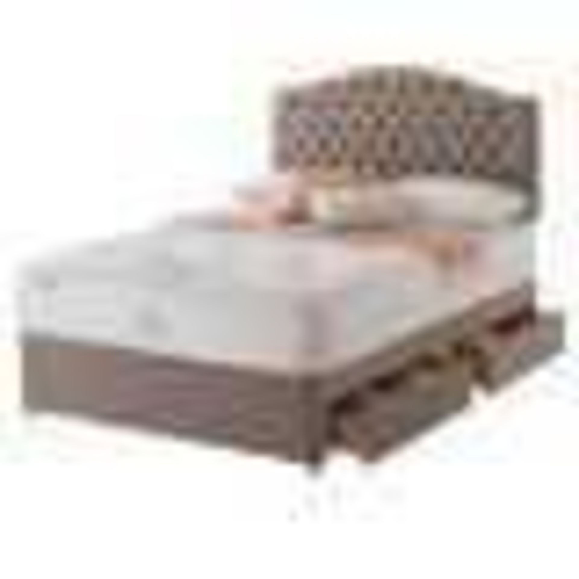 RRP £2100 Ex Showroom Rest Assured Natural Buckingham Tan 5Ft Bed Divan Bed With Mattress