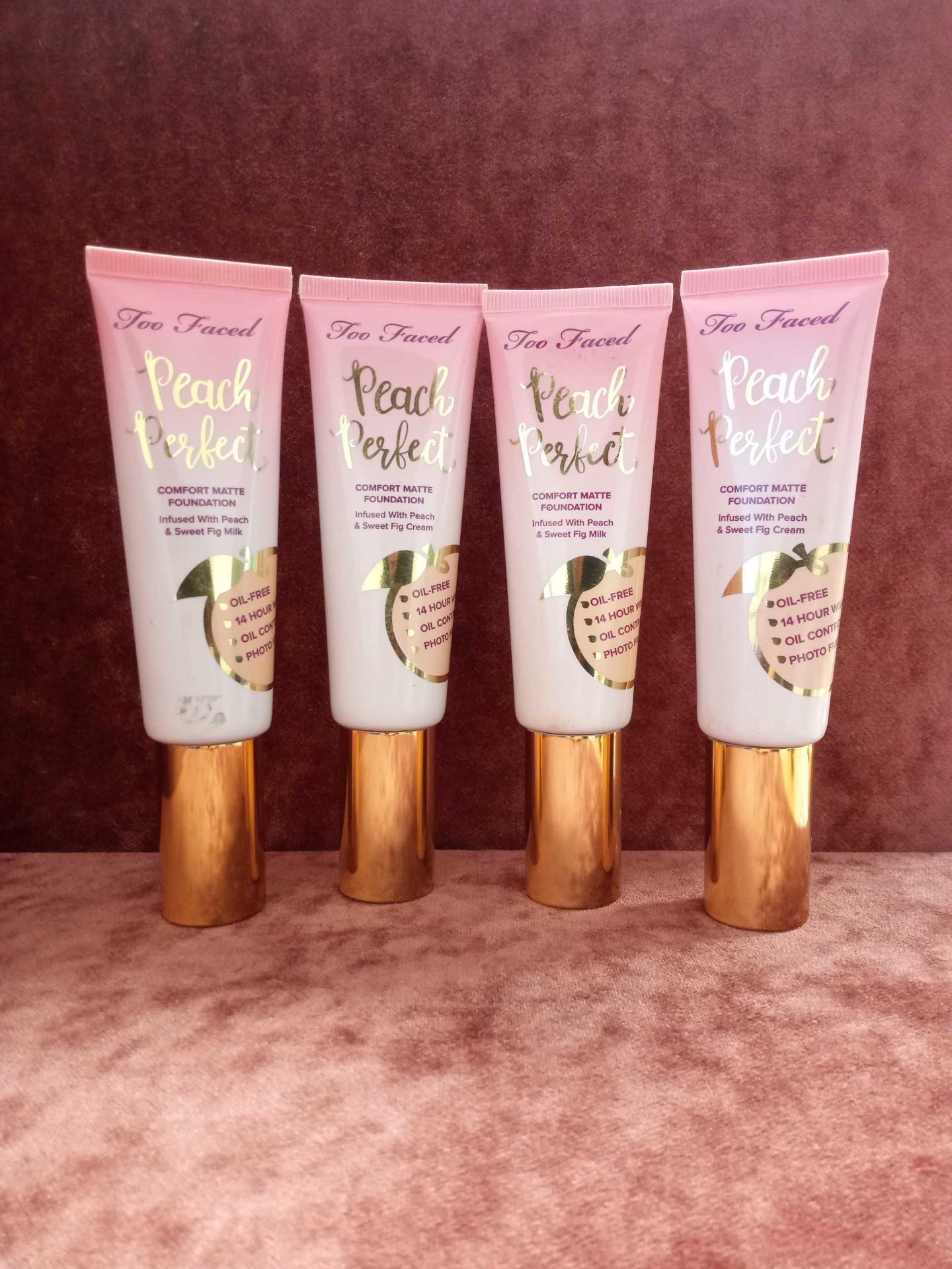 Combined RRP £120 Lot To Contain 4 Unused Bottles Of Too Faced Peach Perfect Comfort Matte Foundatio - Image 2 of 2