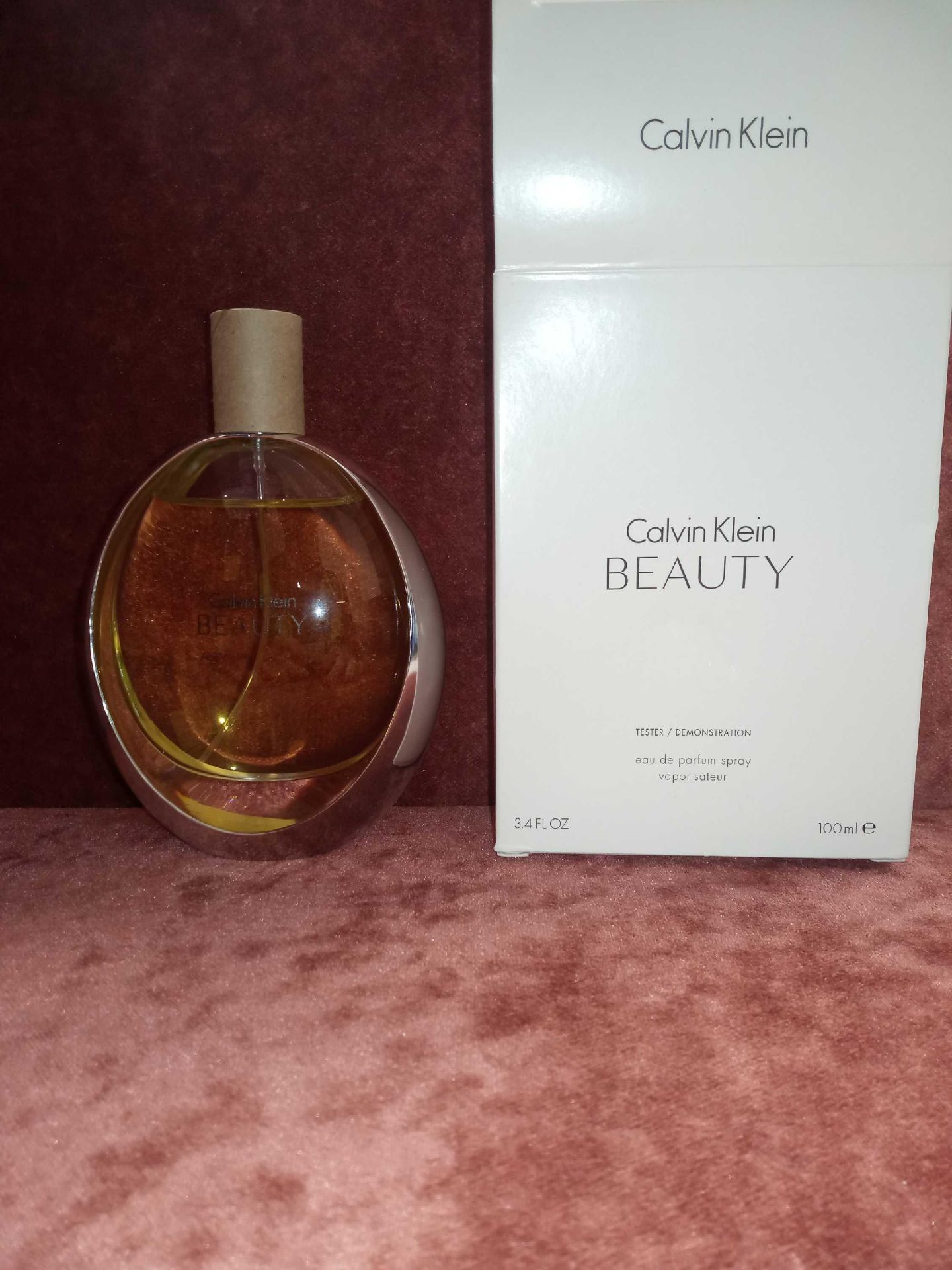 RRP £70 Boxed Unused Ex-Display Tester Bottle Of Calvin Klein Beauty 100Ml Edp Natural Spray Vaporis