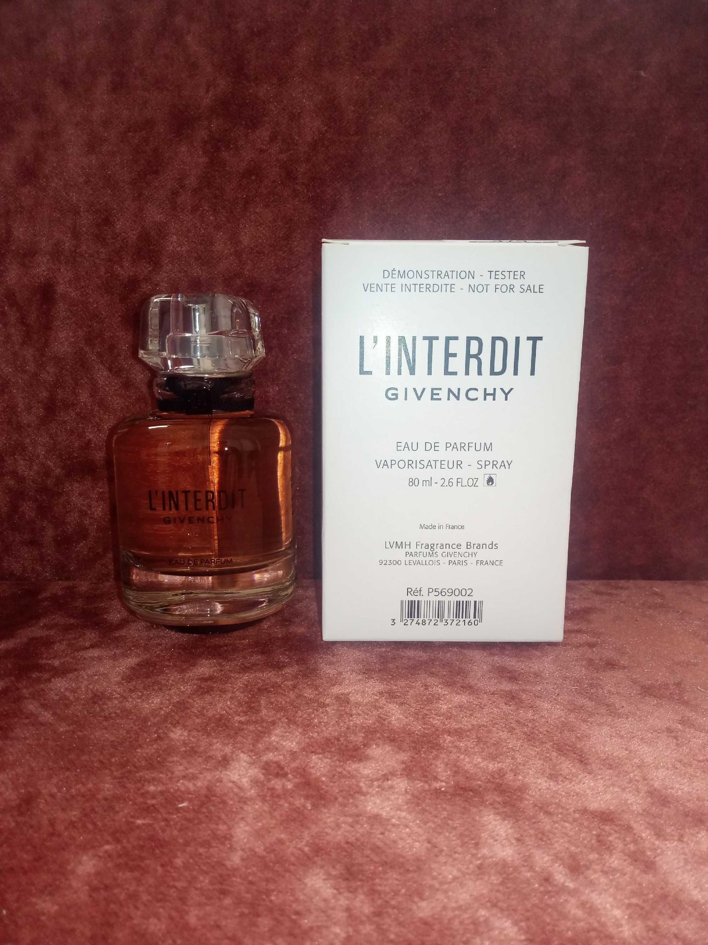 RRP £90 Boxed Unused Ex-Display Tester Bottle Of Givenchy 80Ml L'Interdit Edp Natural Spray