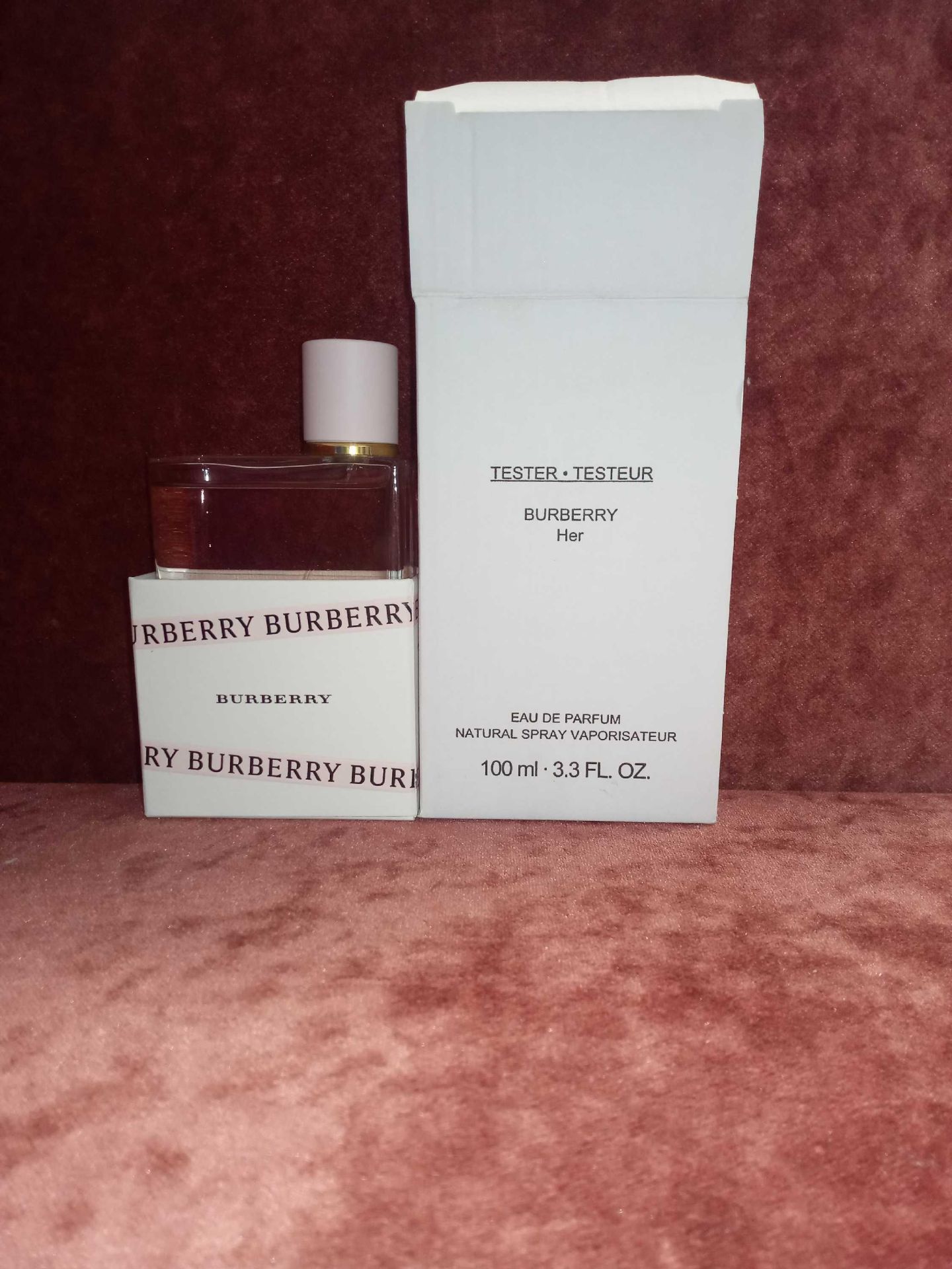 RRP £90 Boxed Unused Ex-Display Tester Bottle Of Burberry Her Eau De Parfum 100Ml Natural Spray Vapo