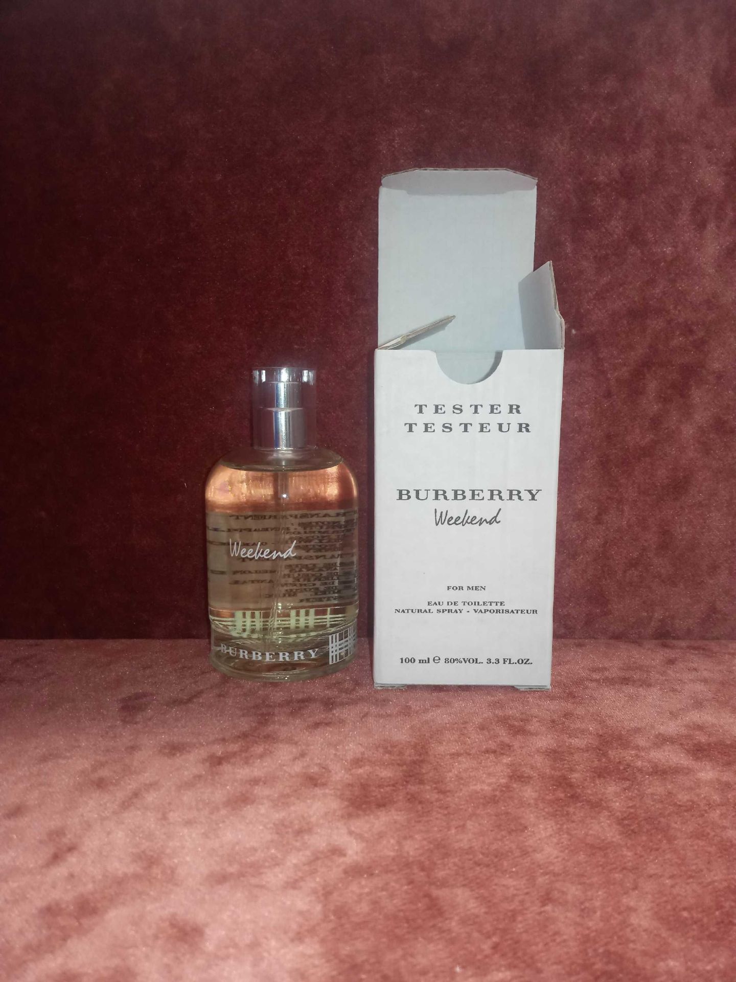 RRP £60 Boxed Unused Ex-Display Tester Bottle Of Burberry Weekend Edt Natural Spray Vaporisateur