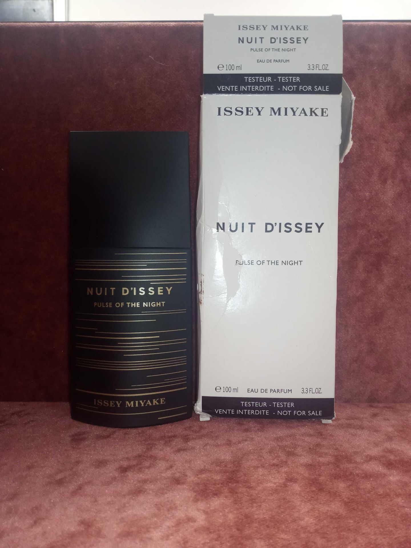 RRP £80 Boxed Unused Ex-Display Tester Bottle Of Issey Miyake Nuit Pulse Of The Night 100Ml Natural