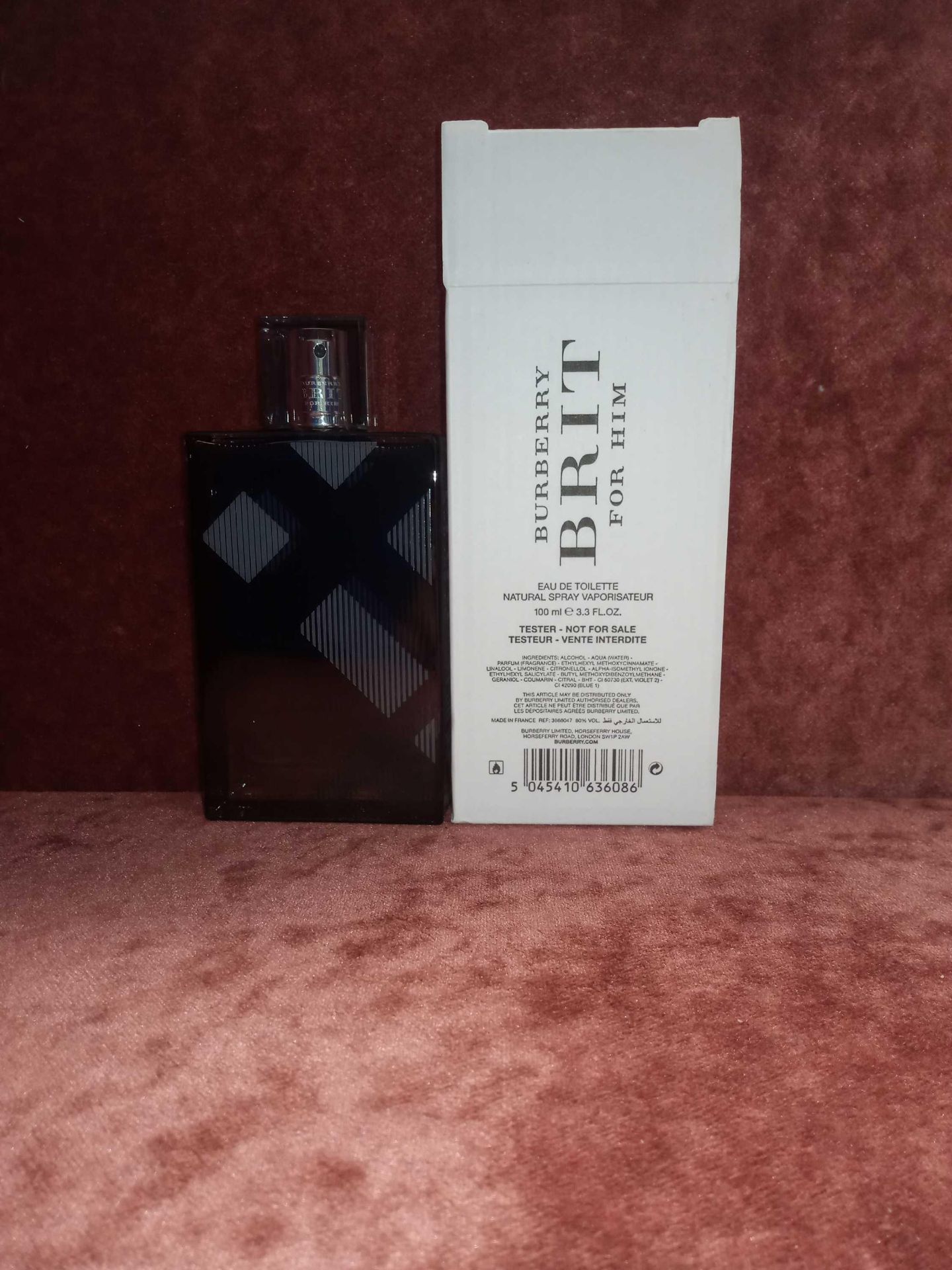 RRP £80 Boxed Unused Ex-Display Tester Bottle Of Burberry Brit Eau De Toilette 100Ml Natural Spray V