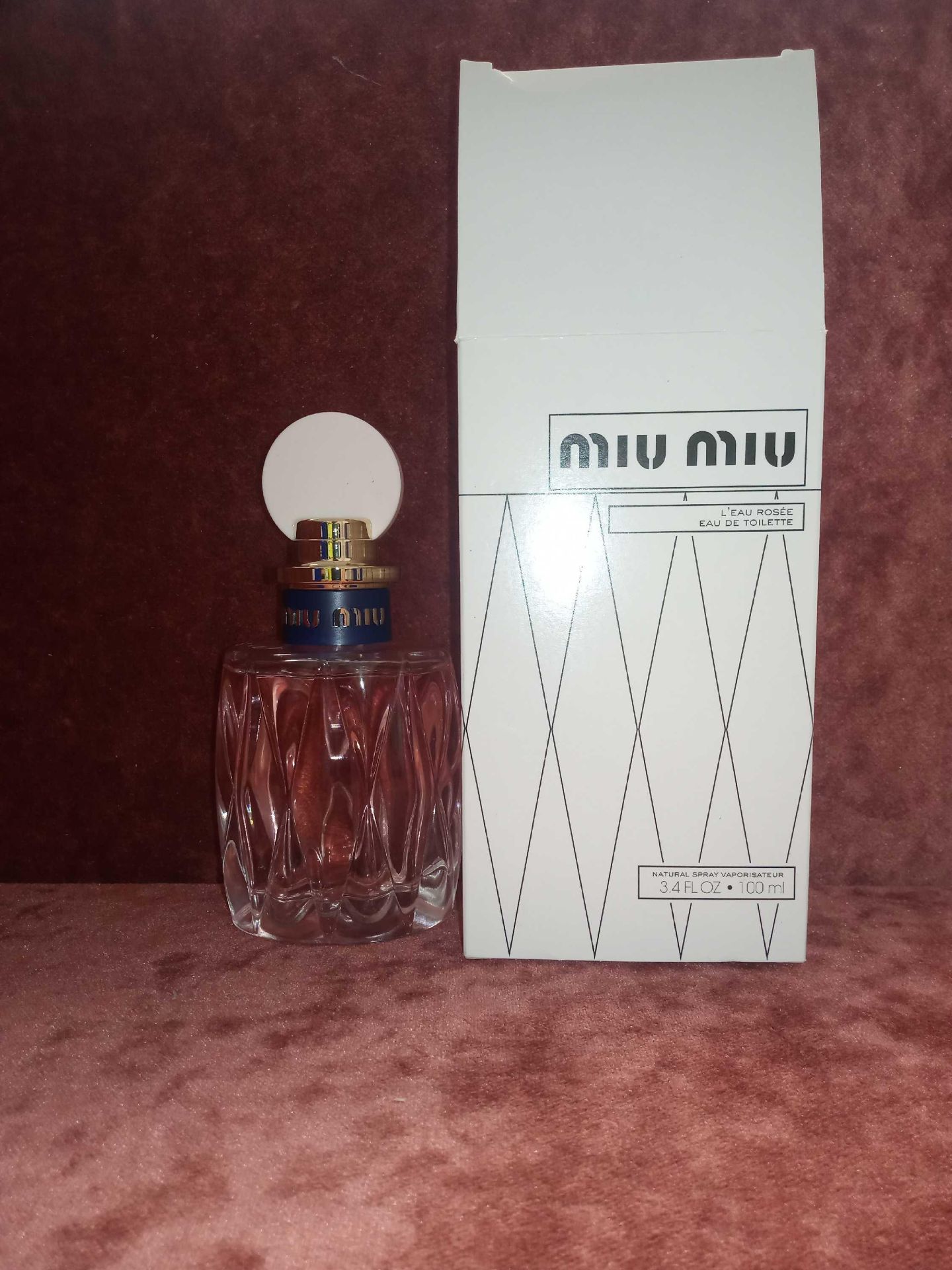 RRP £90 Boxed Unused Ex-Display Tester Bottle Of Miu Miu Rosee Eau De Toilette 100Ml Natural Spray V