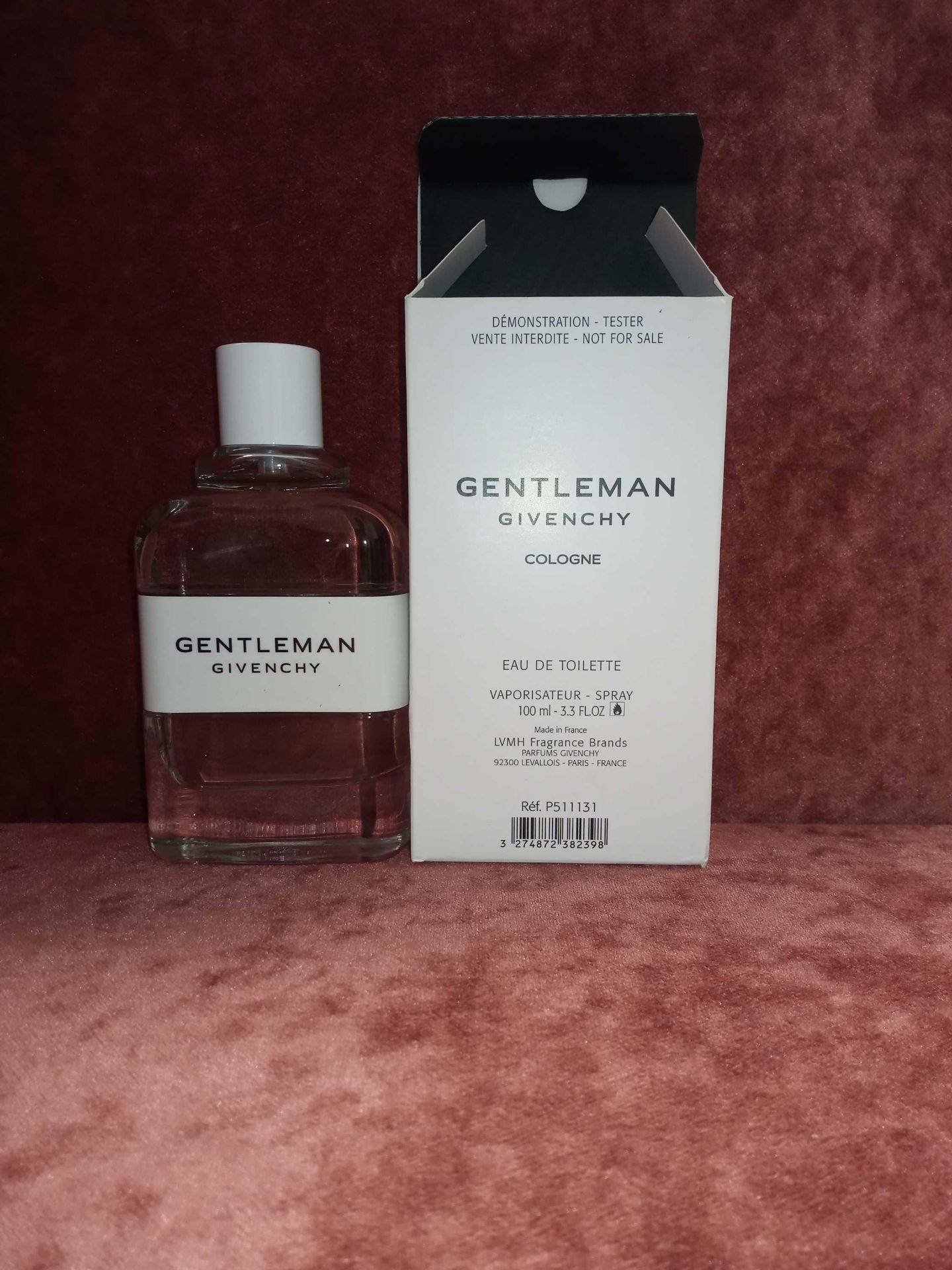 RRP £70 Boxed Unused Ex-Display Tester Bottle Of Givenchy Gentleman Cologne 100Ml Edt Natural Spray