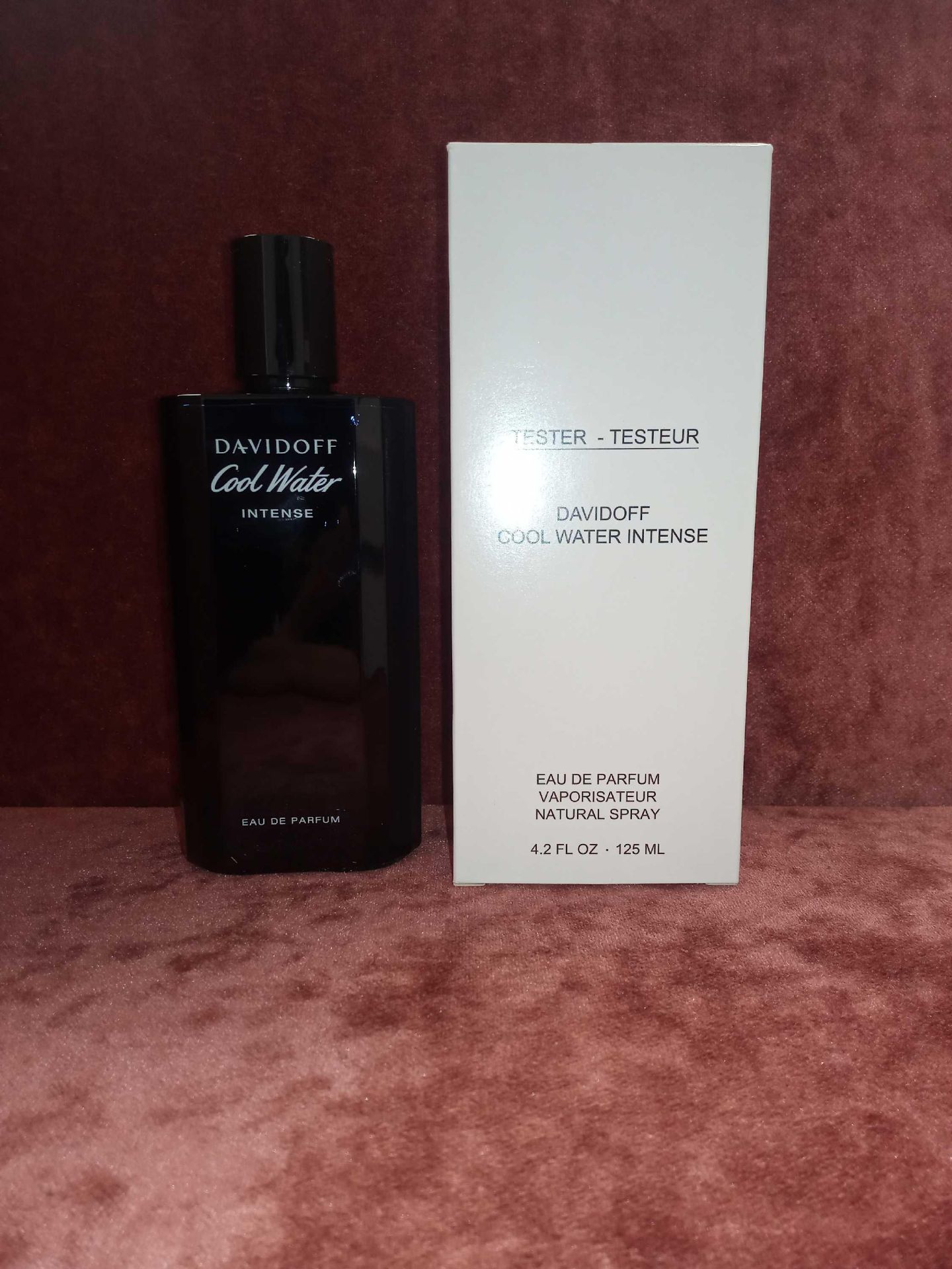 RRP £55 Boxed Unused Ex-Display Tester Bottle Of Davidoff Cool Water Intense 125Ml Edp Natural Spray