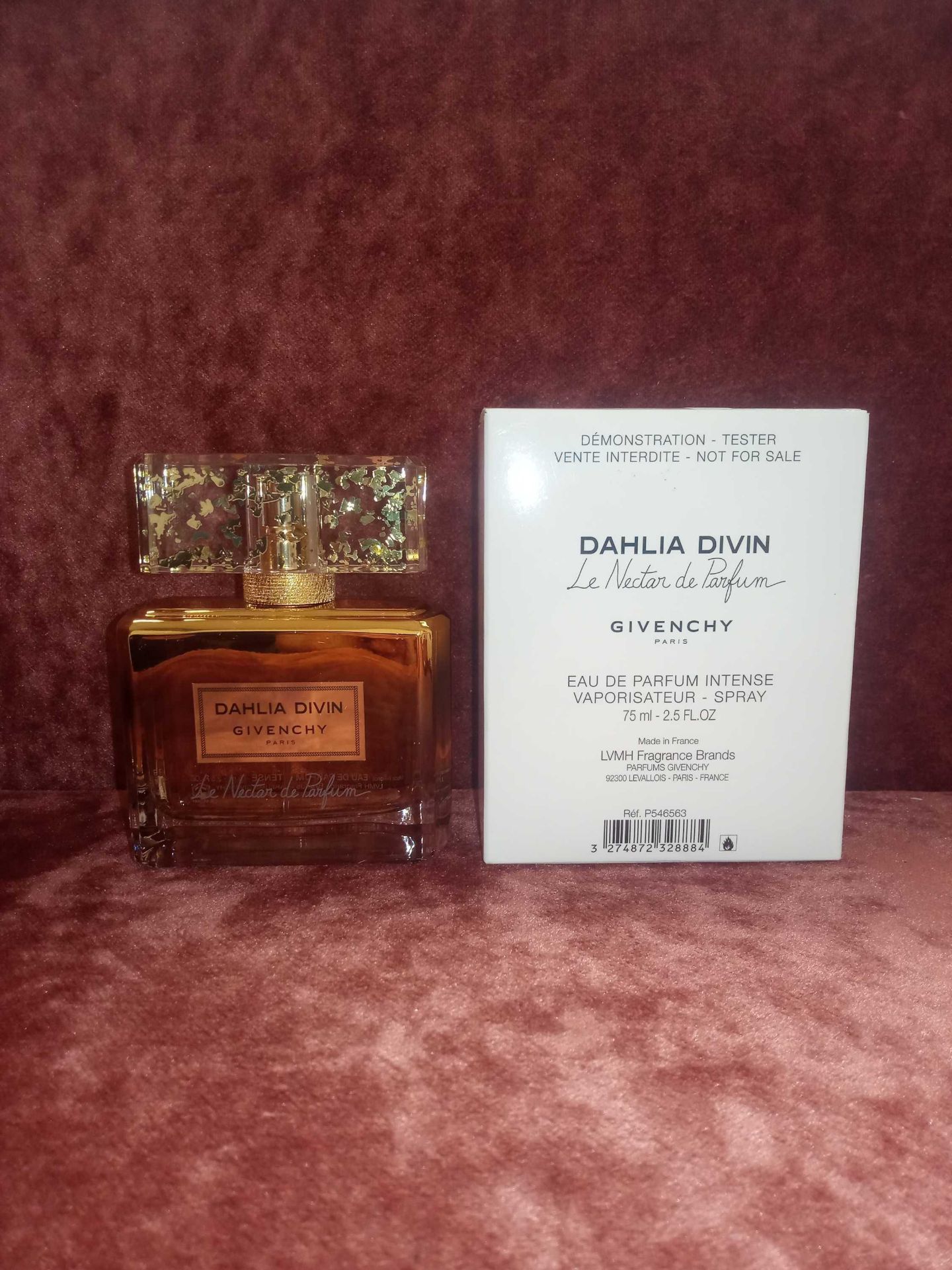 RRP £80 Boxed Unused Ex-Display Tester Bottle Of Givenchy Dahlia Divin Le Nectar De Parfum 75Ml