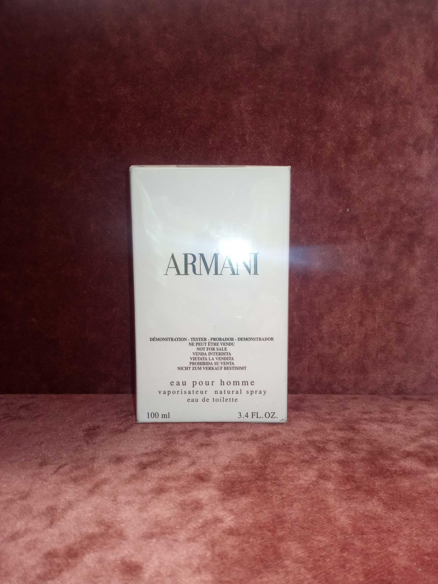 RRP £55 Boxed Unused Ex-Display Tester Bottle Of Armani Eau Pour Homme 100Ml Edt Natural Spray Vapor