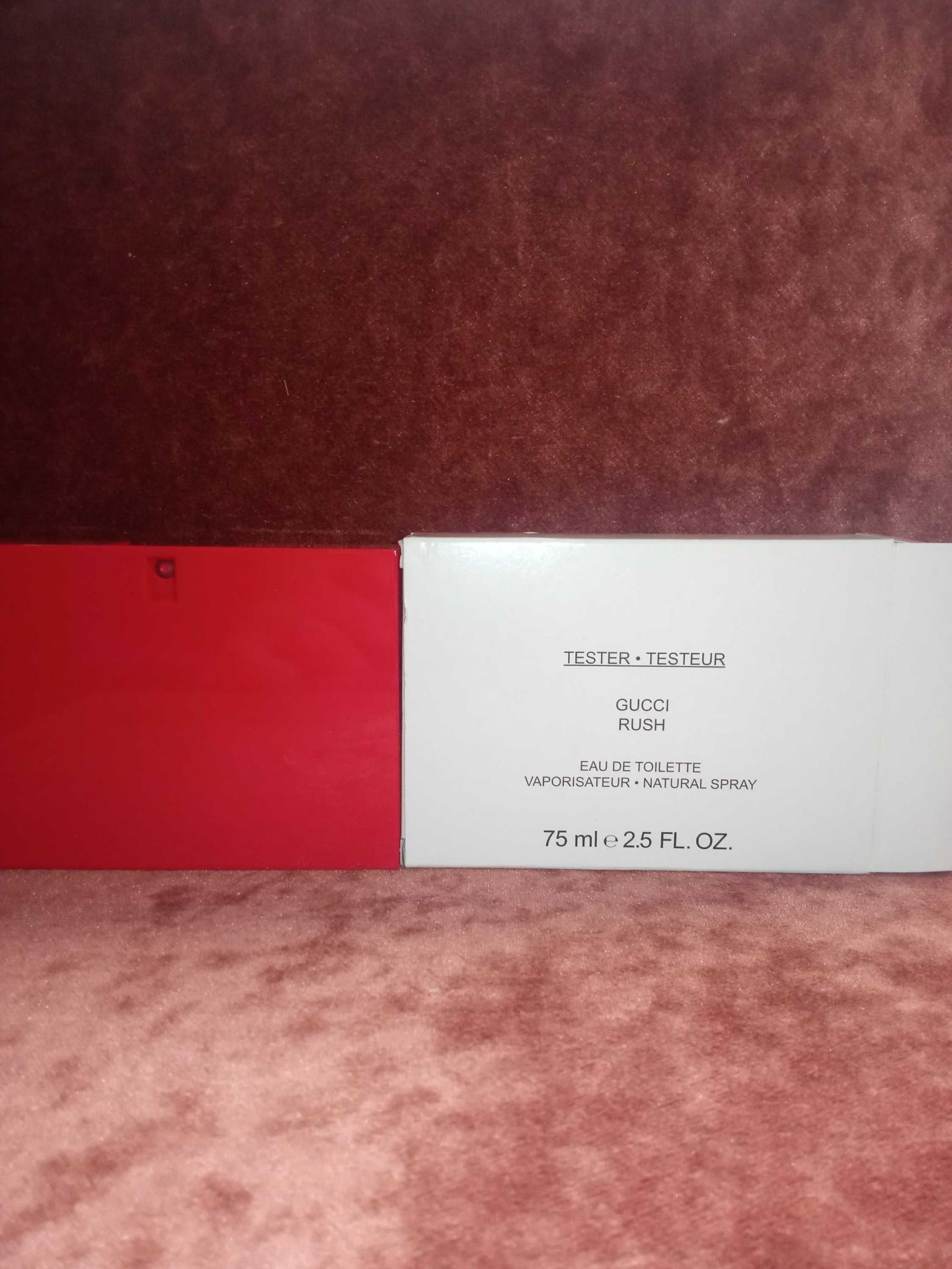 RRP £80 Boxed Unused Ex-Display Tester Bottle Of Gucci Rush 75 Ml Natural Spray Vaporisateur