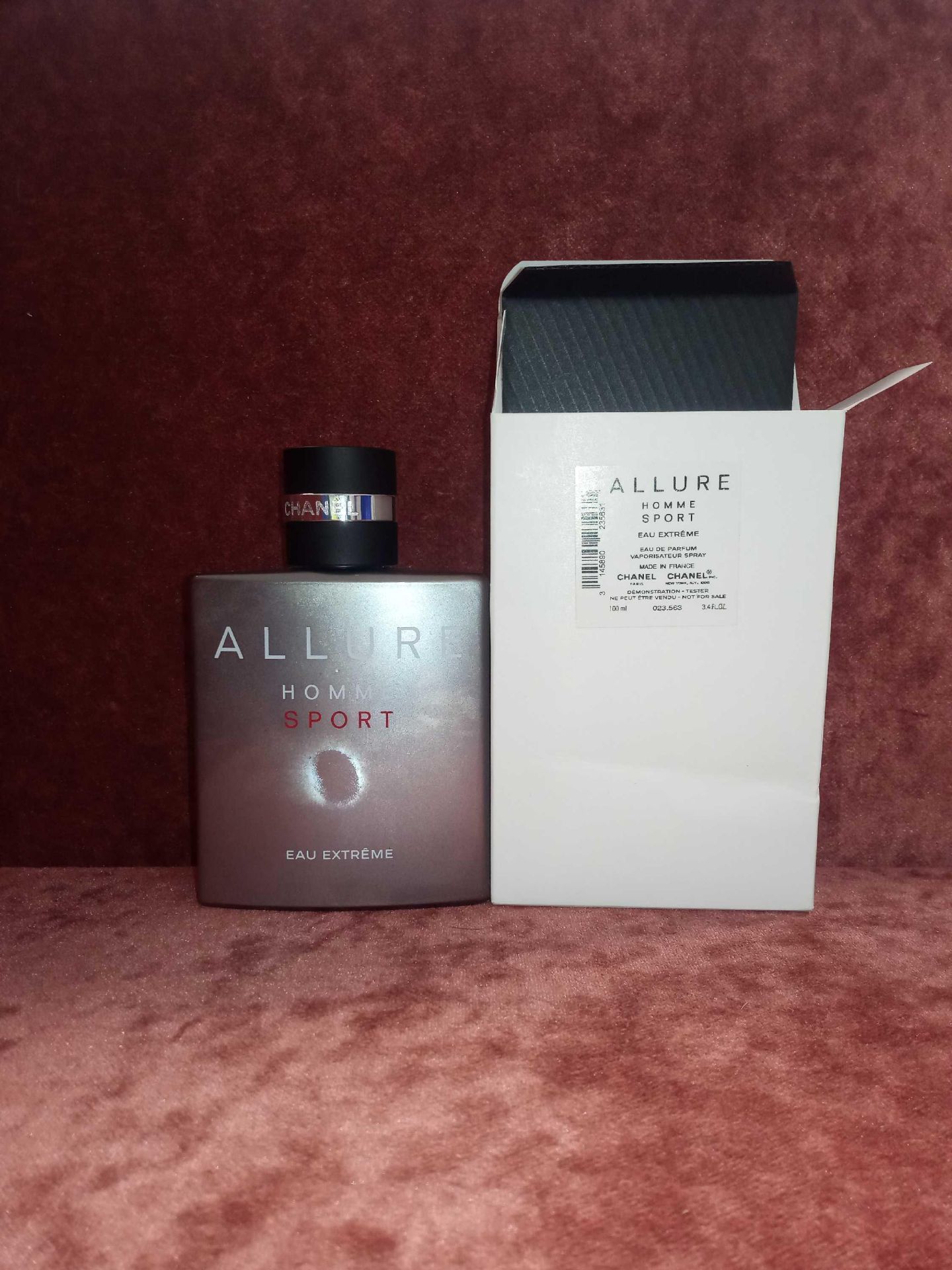 RRP £95 Boxed Unused Ex-Display Tester Bottle Of Allure Homme Sport Eau Extreme 100Ml Natural Spray