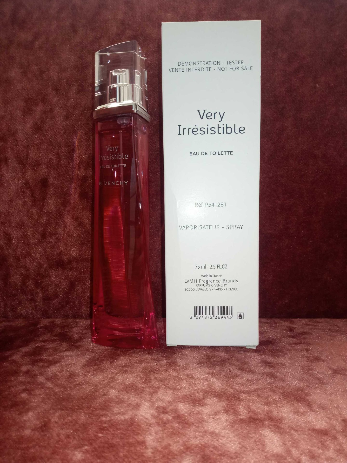 RRP £75 Boxed Unused Ex-Display Tester Bottle Of Givenchy Very Irresistible 75Ml Edp Natural Spray