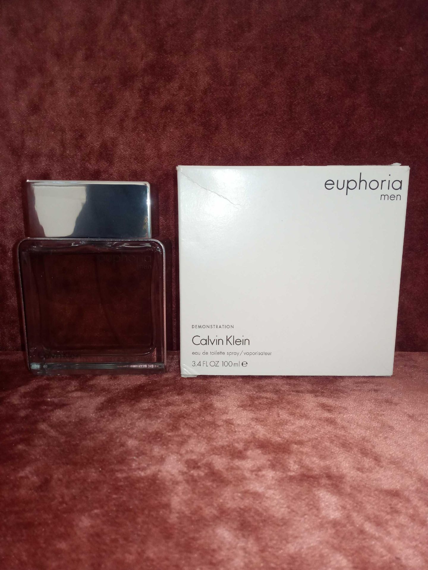 RRP £50 Boxed Unused Ex-Display Tester Bottle Of Calvin Klein 100Ml Euphoria Men Edt Natural Spray