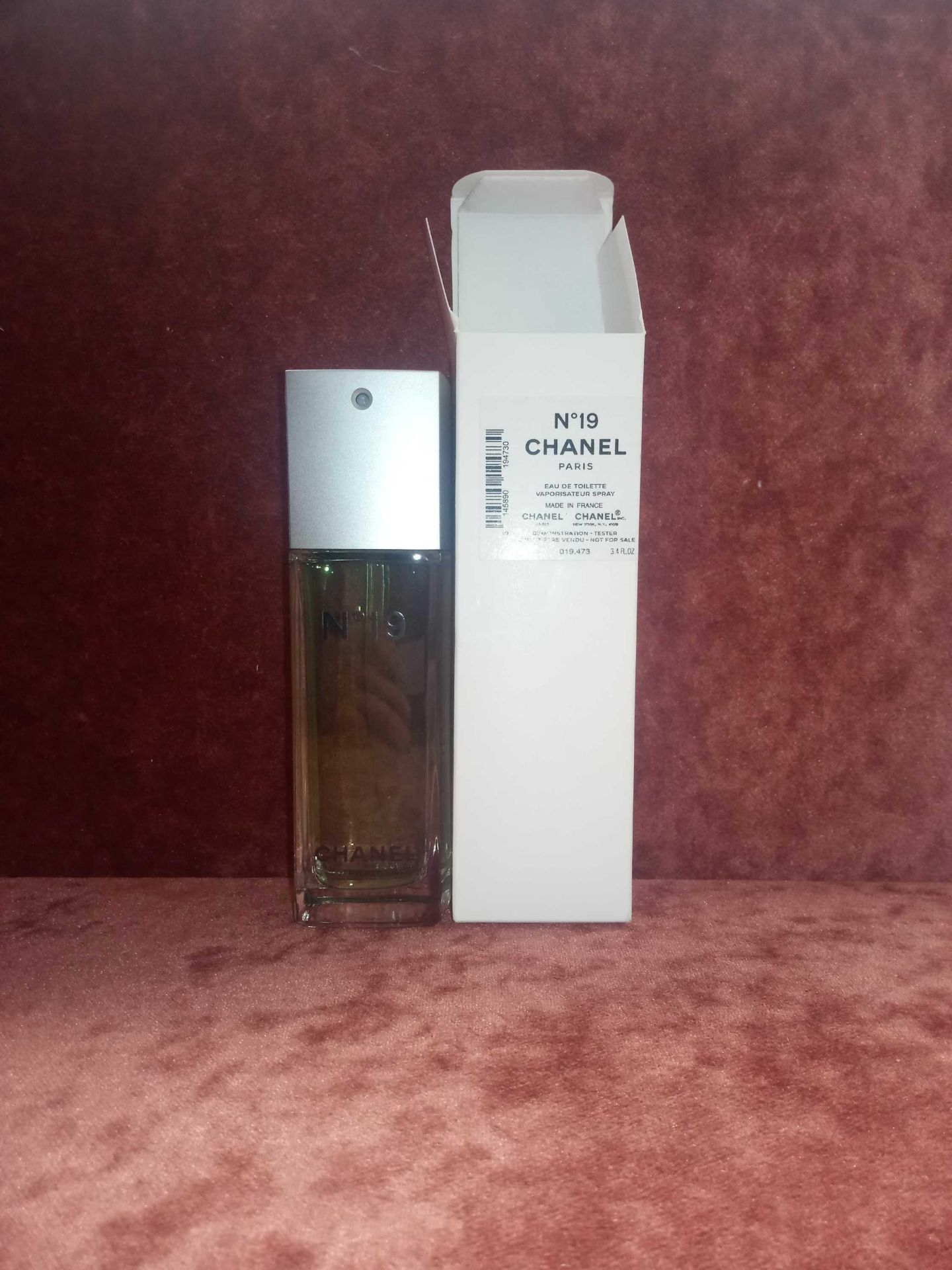 RRP £95 Boxed Unused Ex-Display Tester Bottle Of No 19 Eau De Toilette 100Ml Natural Spray Vaporisa