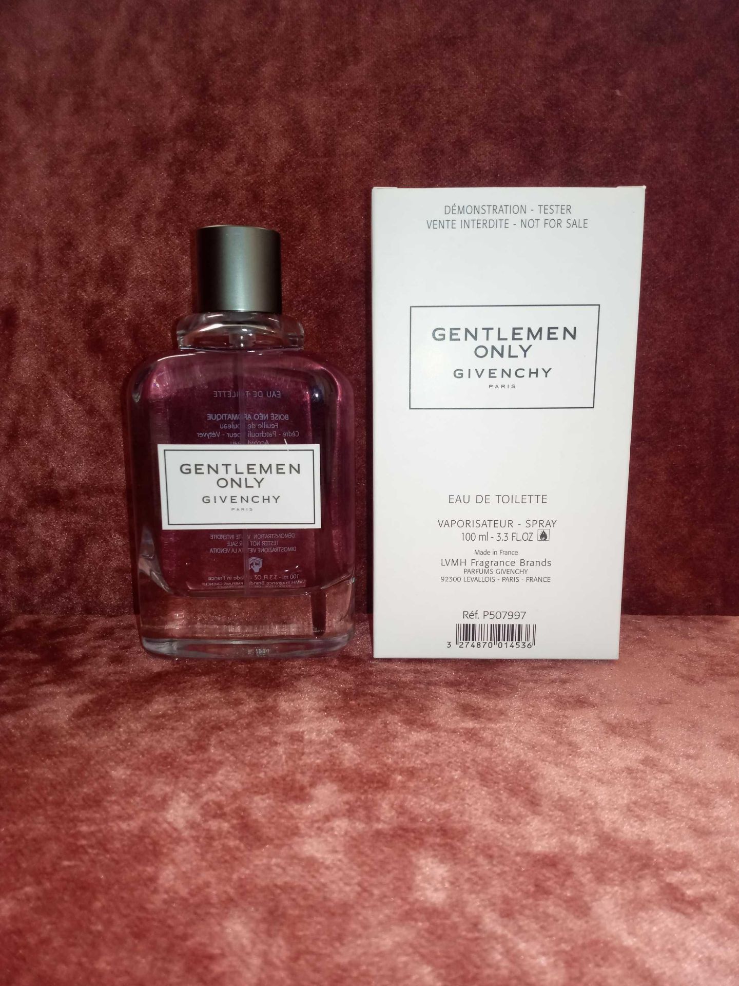 RRP £80 Boxed Unused Ex-Display Tester Bottle Of Givenchy Paris Gentleman Only 100Ml Edt Natural