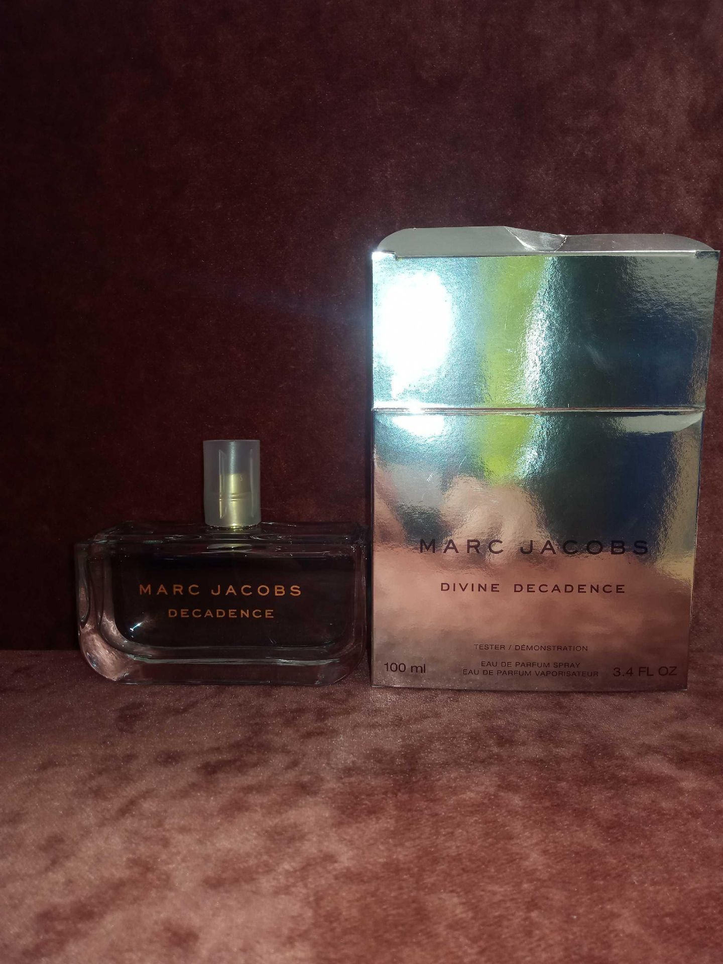 RRP £100 Boxed Unused Ex-Display Tester Bottle Of Marc Jacobs Divine Decadence 100Ml Edp Natural Spr