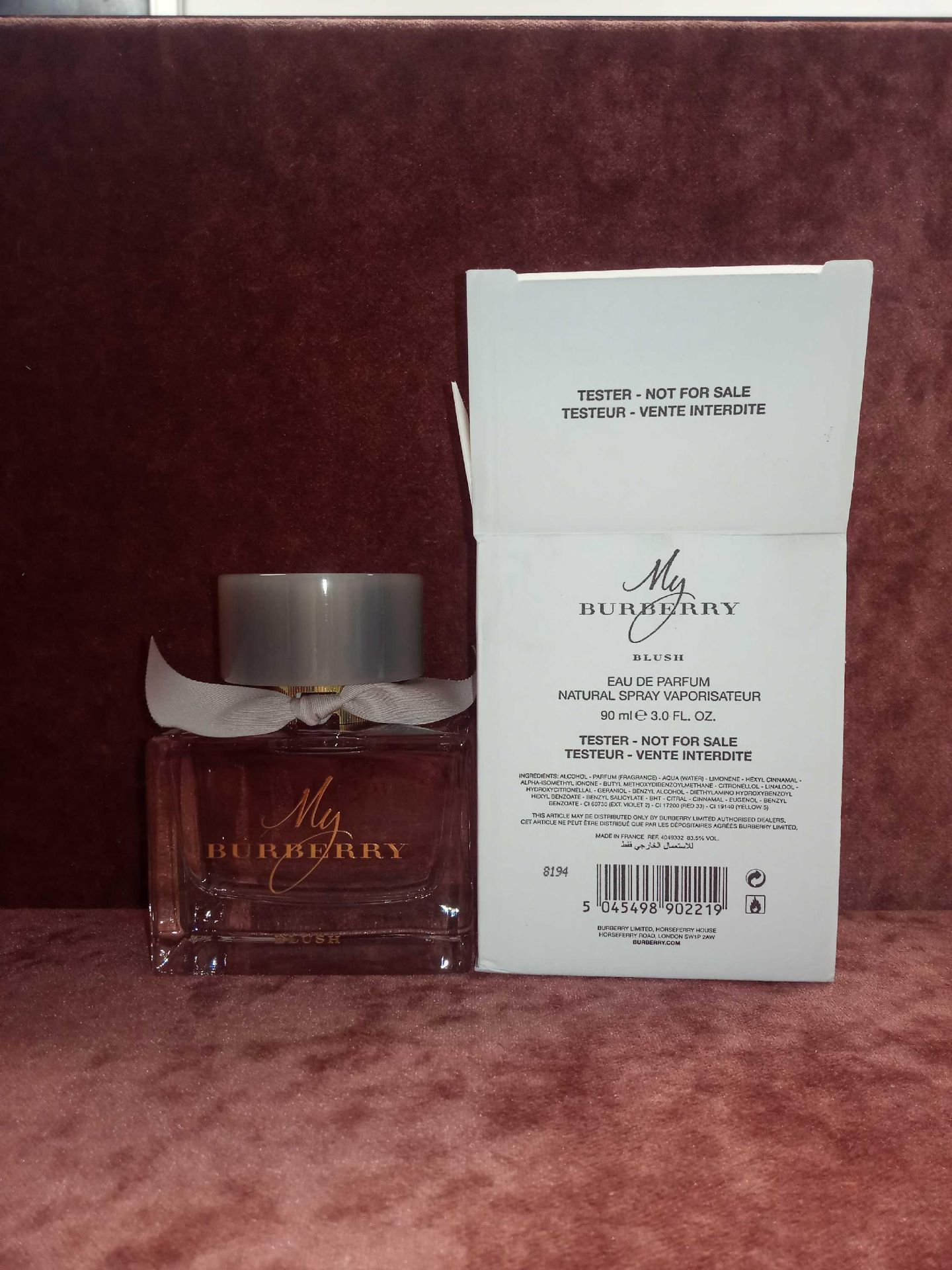 RRP £90 Boxed Unused Ex-Display Tester Bottle Of My Burberry Blush Eau De Parfum 90Ml Natural Spray